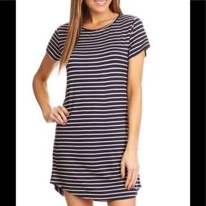 YELETE Striped Tee Shirt Dress